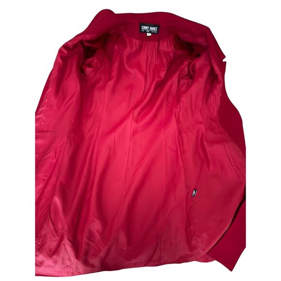 VTG 100% Wool Jacket Dress Women’s 10 Gold Anchor Buttons Red Dress Career - Picture 3 of 10